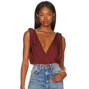 Free People Intimately Free Night Owl Bodysuit in Nutmeg